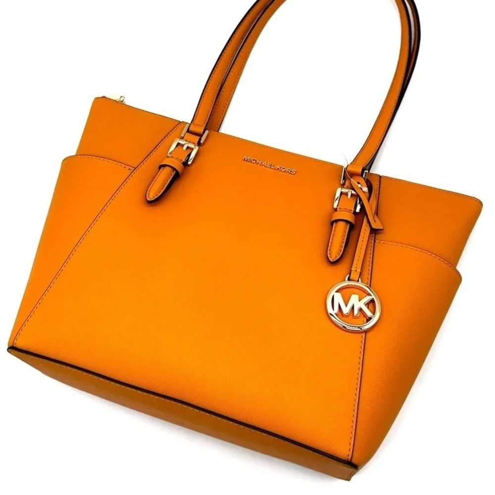 Michael Kors Large Charlotte Tote Bag Cider - Picture 6 of 12